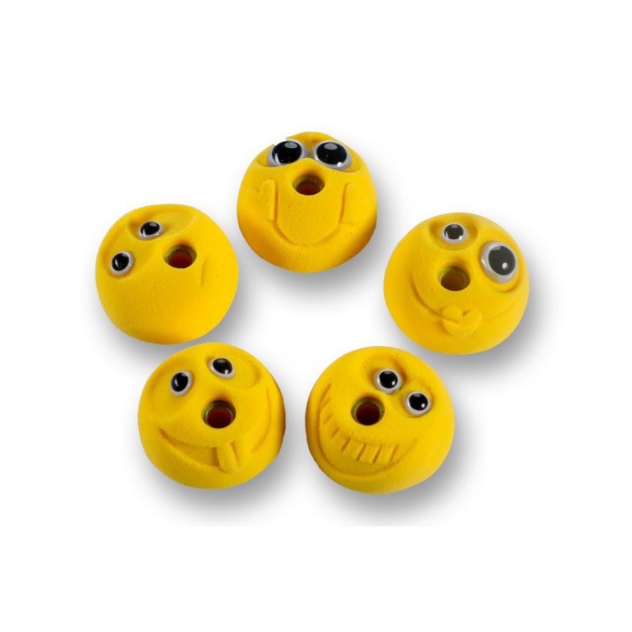 Chwyty wspinaczkowe Kids Smileys 1019 PU, 5 szt. w zestawie, łatwe, dla dzieci