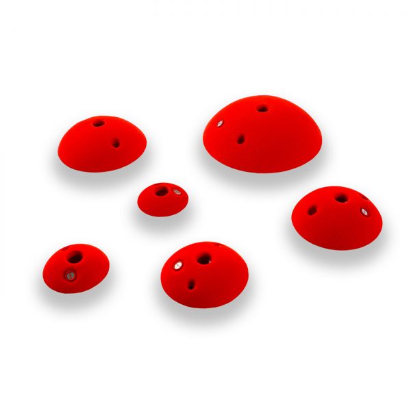 Chwyty wspinaczkowe Balls 298 PU, 6 szt. w zestawie, trudne,