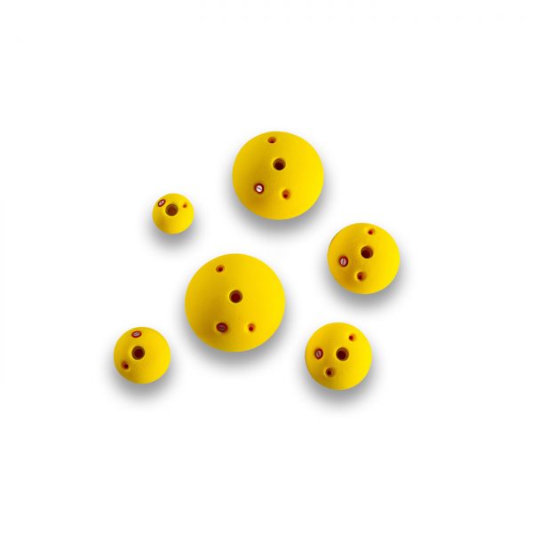 Chwyty wspinaczkowe Balls 299 PU, 6 szt. w zestawie, trudne,