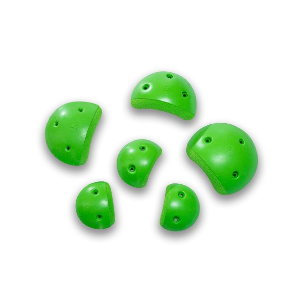 Chwyty wspinaczkowe Juggy Balls 318 PE DT, 6 szt. w zestawie, , podwójna strefa