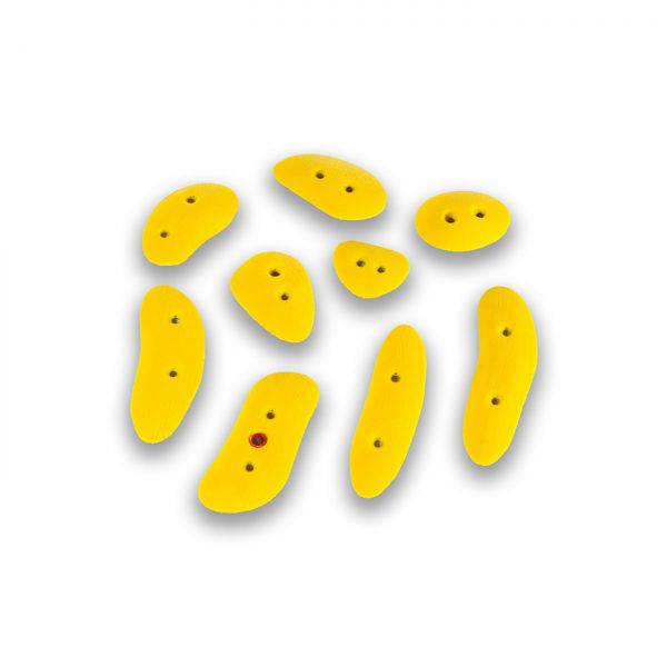 Chwyty wspinaczkowe Micros 380 PU, 9 szt. w zestawie, średnie,