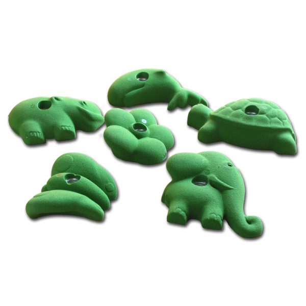 Chwyty wspinaczkowe Classic KIDS PACK, 6 szt. w zestawie, łatwe, dla dzieci