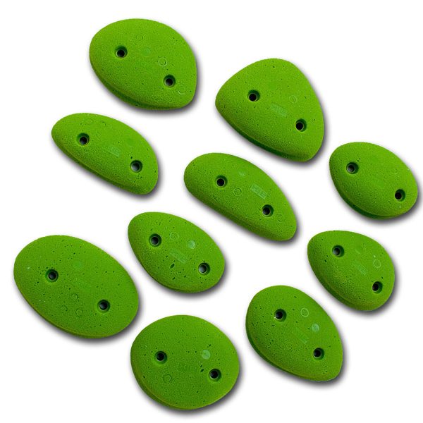 Chwyty wspinaczkowe RinX Jibs 6 PU, 10 szt. w zestawie, trudne,