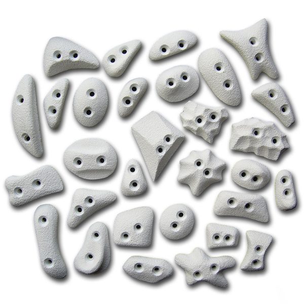 Chwyty wspinaczkowe Classic Minimicro 1 PU, 30 szt. w zestawie, trudne,