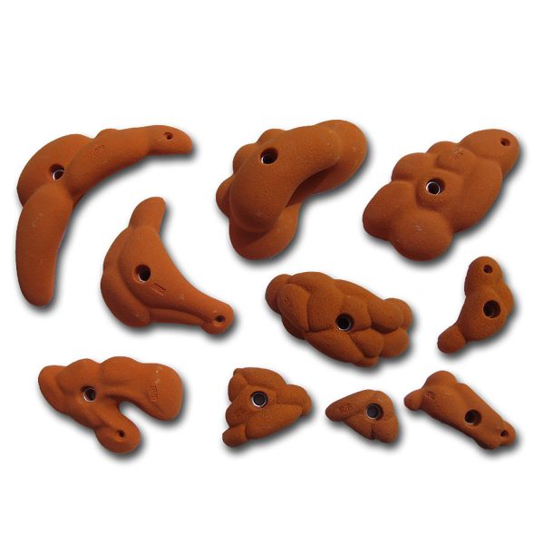 Chwyty wspinaczkowe Classic Nature 1, 10 szt. w zestawie, łatwe,