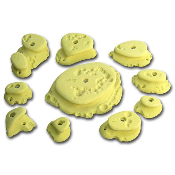 Chwyty wspinaczkowe Limestone Nature 5, 10 szt. w zestawie, średnie,