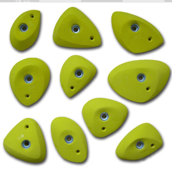 Chwyty wspinaczkowe Cant Obliny 6, 10 szt. w zestawie, trudne,