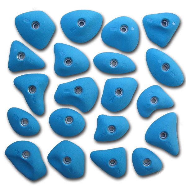 Chwyty wspinaczkowe Classic Obliny 7 PU, 20 szt. w zestawie, trudne,