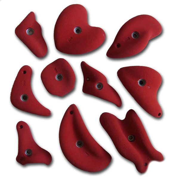 Chwyty wspinaczkowe Classic Positiv 1, 10 szt. w zestawie, łatwe,