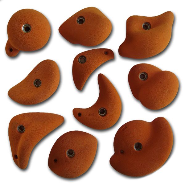 Chwyty wspinaczkowe Classic Positiv 2, 10 szt. w zestawie, łatwe,