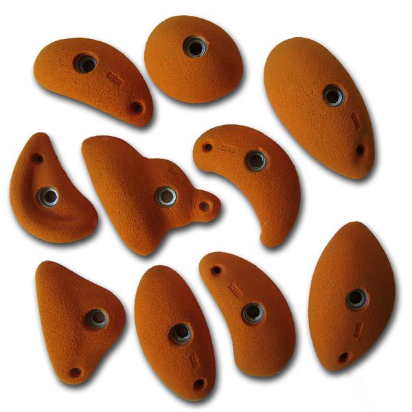 Chwyty wspinaczkowe Classic Positiv 4, 10 szt. w zestawie, łatwe,