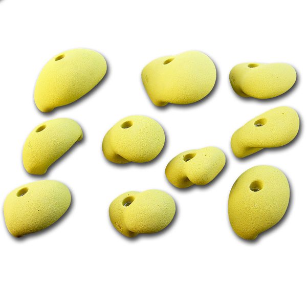 Chwyty wspinaczkowe Classic Positiv 7, 10 szt. w zestawie, łatwe,