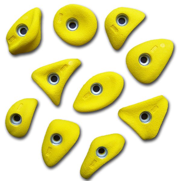 Chwyty wspinaczkowe Classic XS 5 PU, 10 szt. w zestawie, trudne,