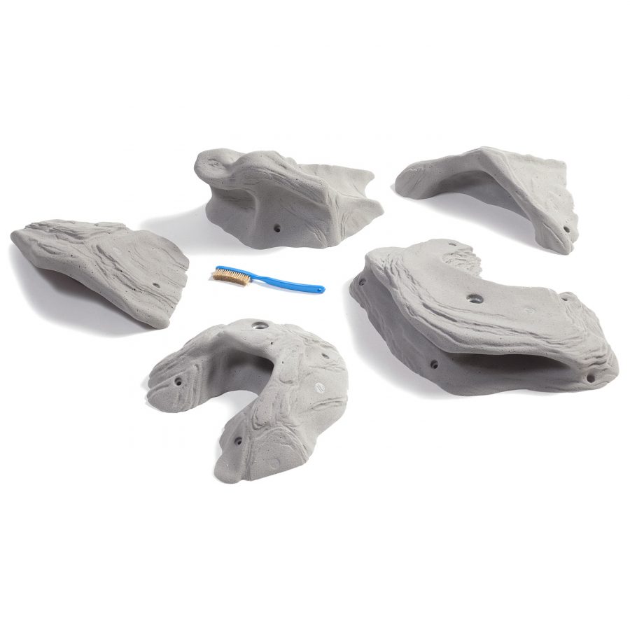 Chwyty wspinaczkowe Stone Méga Jugs PU, 5 szt. w zestawie, łatwe, imitacja skały