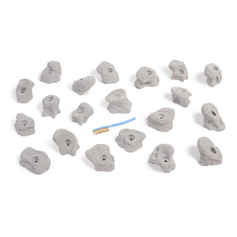 Chwyty wspinaczkowe Stone Mini Jugs PU, 20 szt. w zestawie, łatwe, imitacja skały