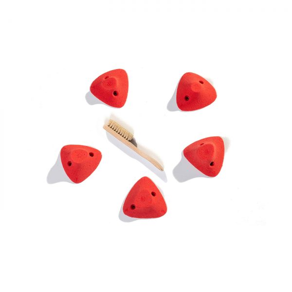 Chwyty wspinaczkowe Tribe Drop S1 PU, 5 szt. w zestawie, trudne,