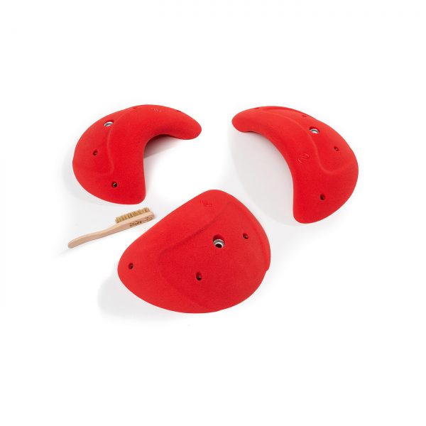 Chwyty wspinaczkowe Tribe Jugs XL4 PU, 3 szt. w zestawie, łatwe,