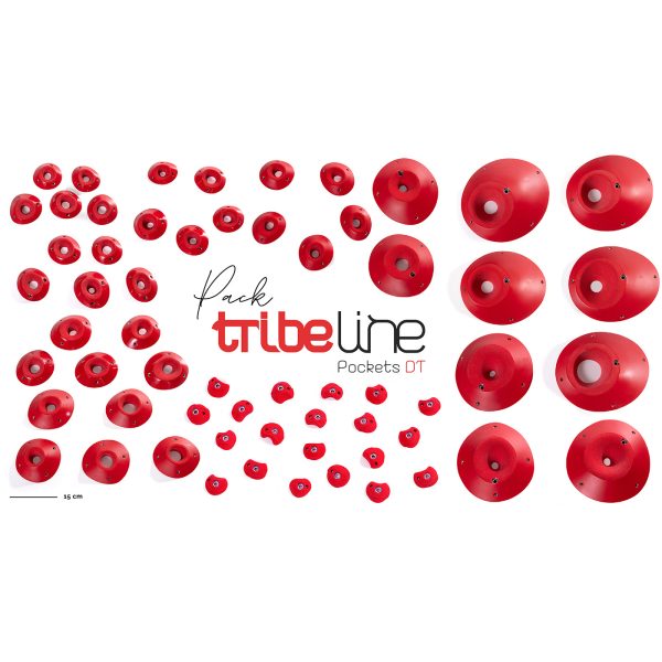Chwyty wspinaczkowe Pack TribeLine Pockets DT (PE/PU), 40 szt. w zestawie, ,