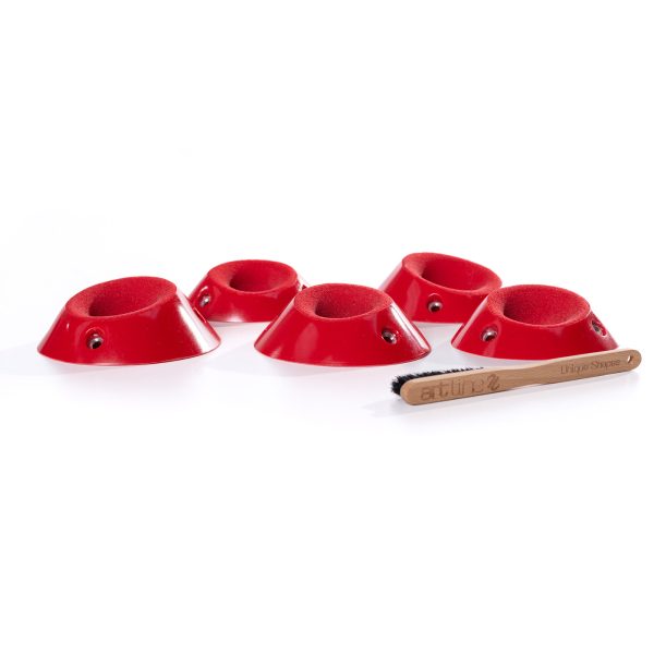 Chwyty wspinaczkowe Tribe Pockets M4 DT PU, 5 szt. w zestawie, , podwójna strefa