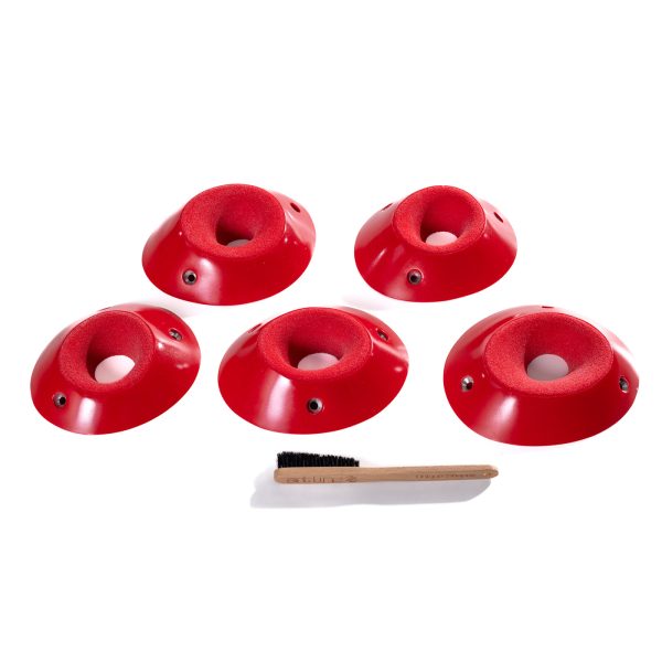 Chwyty wspinaczkowe Tribe Pockets M/L4 DT PU, 5 szt. w zestawie, , podwójna strefa