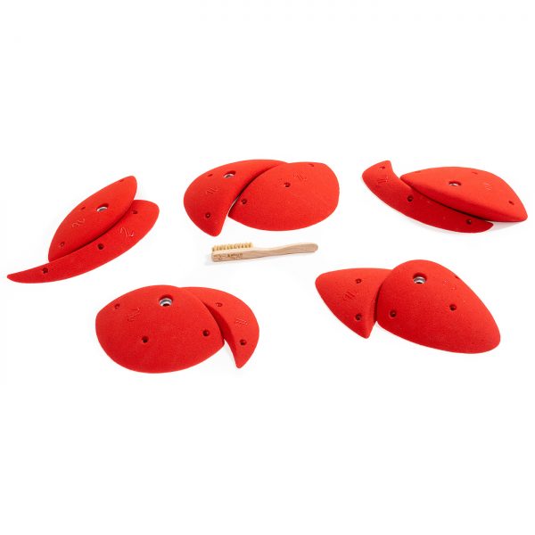 Chwyty wspinaczkowe Tribe Twins L1 PU, 10 szt. w zestawie, średnie,