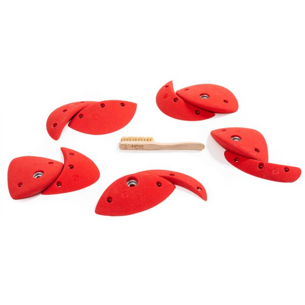 Chwyty wspinaczkowe Tribe Twins M1 PU, 10 szt. w zestawie, średnie,