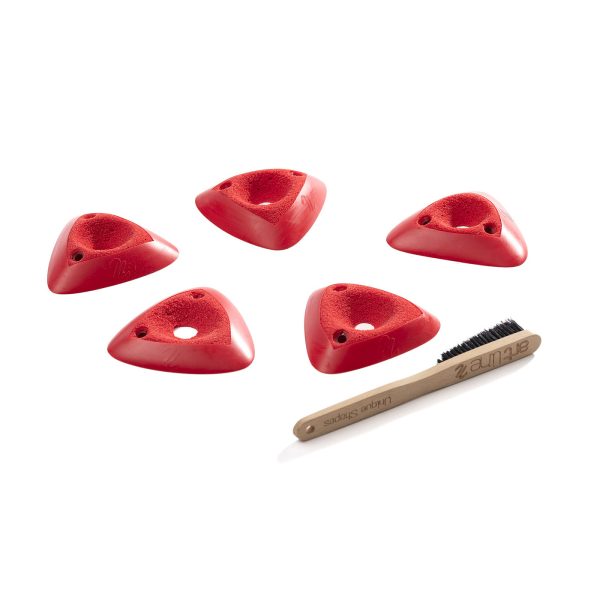 Chwyty wspinaczkowe Tribe Slopers S2 DT PU, 5 szt. w zestawie, , podwójna strefa