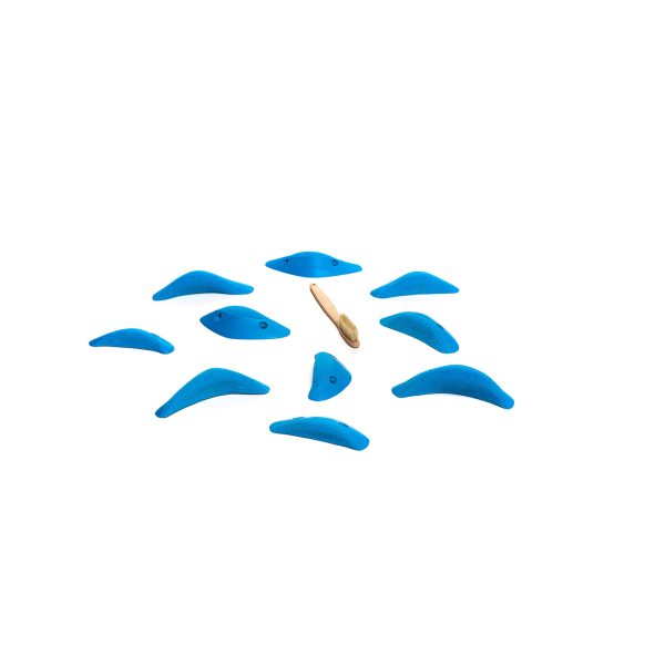 Chwyty wspinaczkowe Boomerang Station 021.04.S-M, 10 szt. w zestawie, średnie,