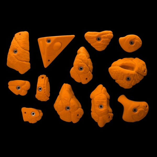 Chwyty wspinaczkowe Mixed Med set 4, 12 szt. w zestawie, ,