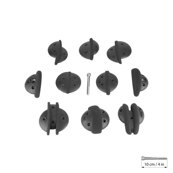 Chwyty wspinaczkowe Omicron M, 10 szt. w zestawie, ,