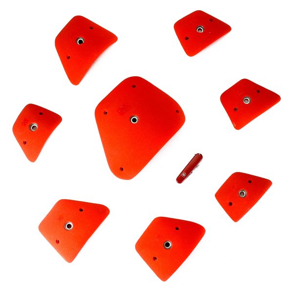 Chwyty wspinaczkowe Spartan Incuts M & L, 8 szt. w zestawie, ,