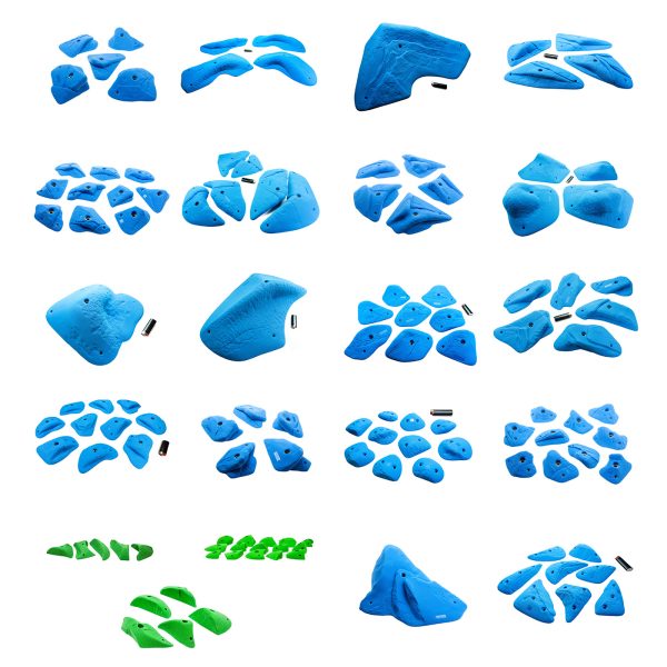 Chwyty wspinaczkowe Granite SET, 218 szt. w zestawie, ,