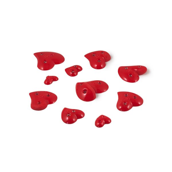 Chwyty wspinaczkowe Hearts PU 01, 10 szt. w zestawie, ,