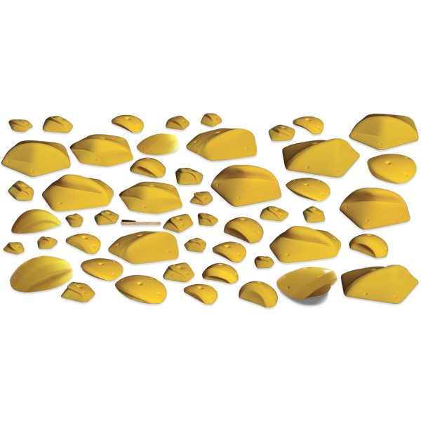 Chwyty wspinaczkowe Pack Compétition Dual Texture PU, 50 szt. w zestawie, , podwójna strefa