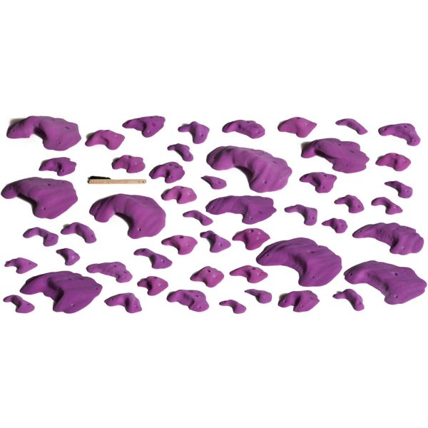 Chwyty wspinaczkowe Pack Compétition Simon Shape, 50 szt. w zestawie, ,