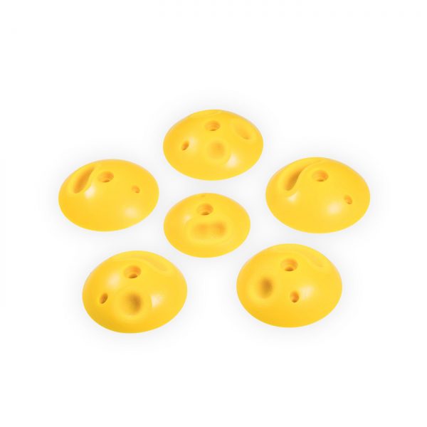 Chwyty wspinaczkowe Ästhetic Jarah 1, 6 szt. w zestawie, trudne, podwójna strefa