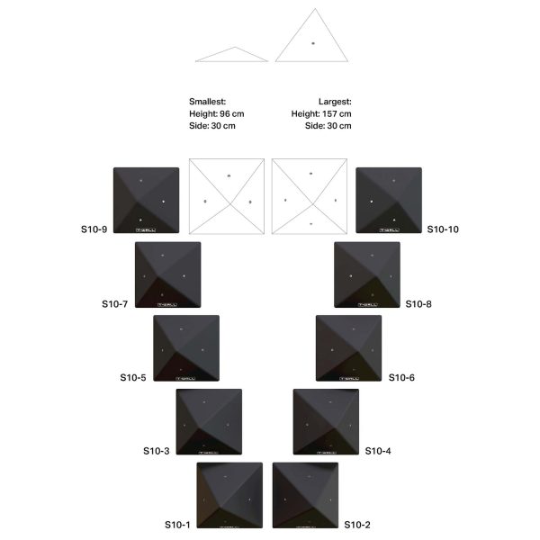 Struktury wspinaczkowe (drewniane), paczki, model Aire40 S10-10 T-Nuts