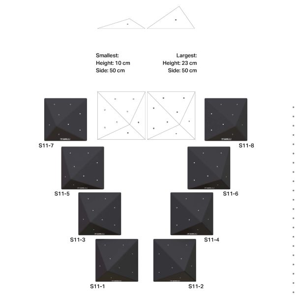 Struktury wspinaczkowe (drewniane), paczki, model Aire50 S11-8 T-Nuts